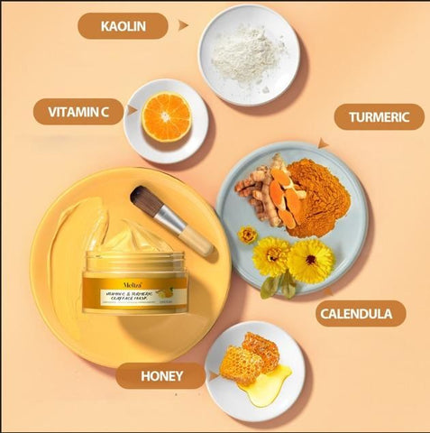 Vitamin C & Turmeric Clay Mask - Deep Cleansing